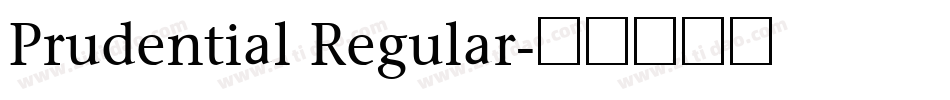 Prudential Regular字体转换